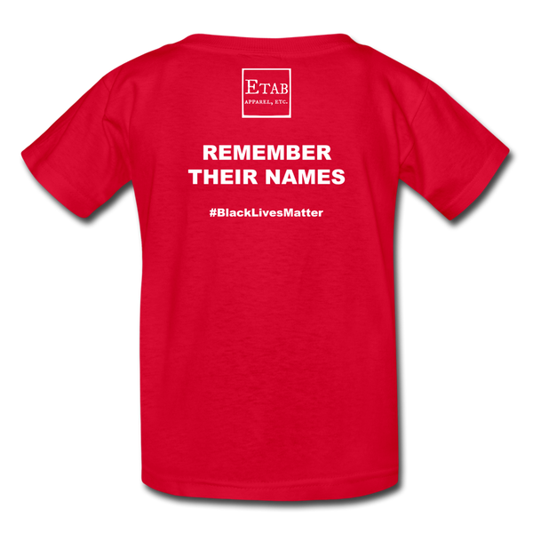 "Remember Their Names" Kids' T-Shirt - red