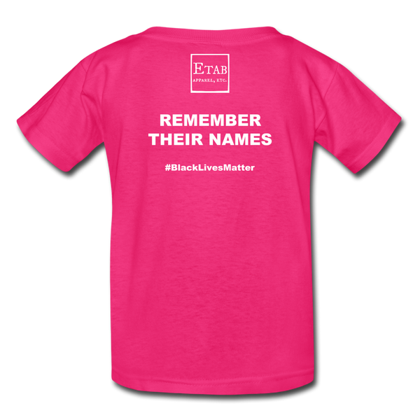 "Remember Their Names" Kids' T-Shirt - fuchsia