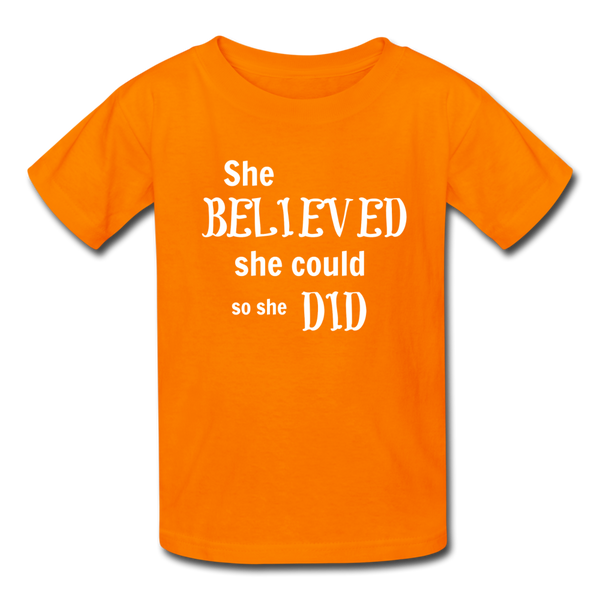"She Believed" Kids' T-Shirt - orange