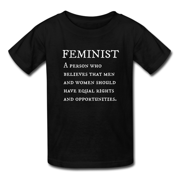 "Feminist" Kids' T-Shirt - black