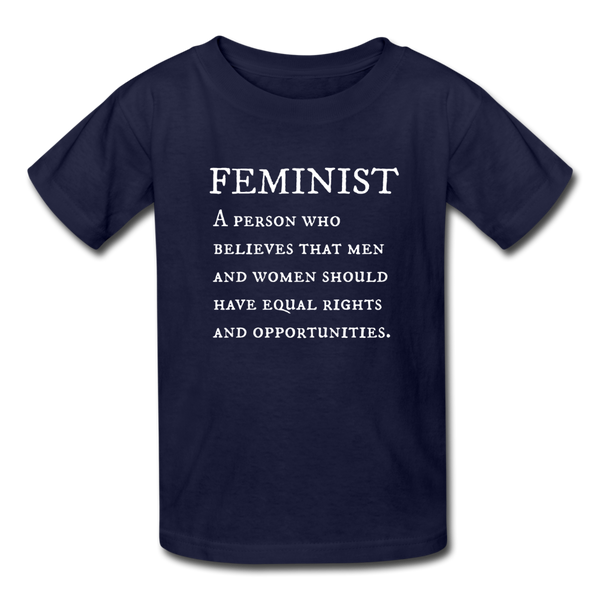 "Feminist" Kids' T-Shirt - navy