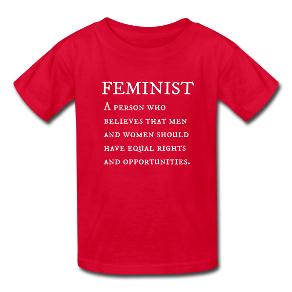 "Feminist" Kids' T-Shirt - red