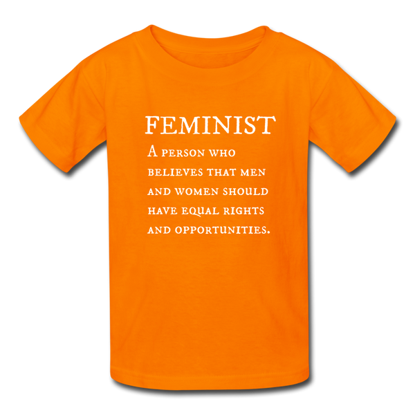 "Feminist" Kids' T-Shirt - orange