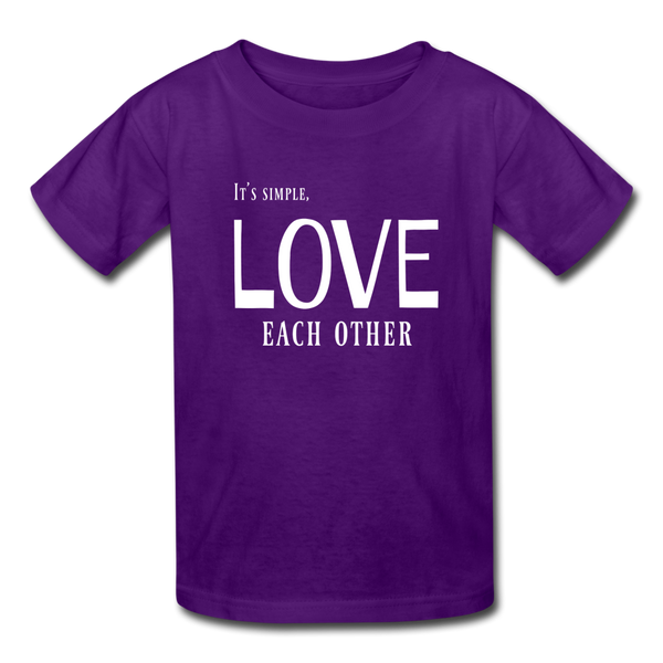 "Love Each Other" Kids' T-Shirt - purple