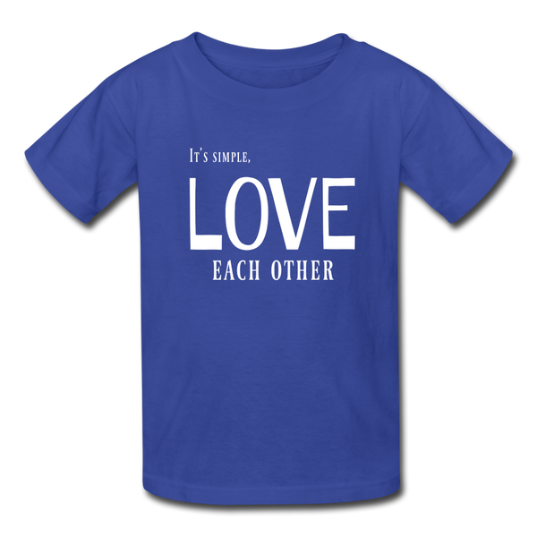 "Love Each Other" Kids' T-Shirt - royal blue