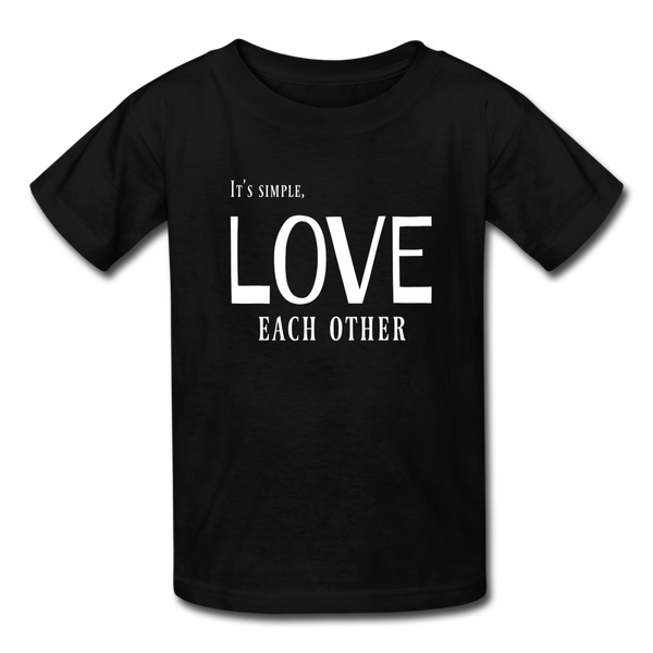 "Love Each Other" Kids' T-Shirt - black