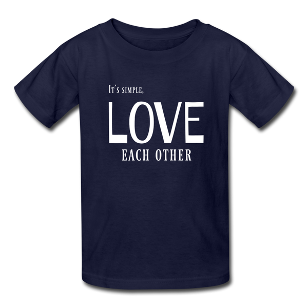 "Love Each Other" Kids' T-Shirt - navy