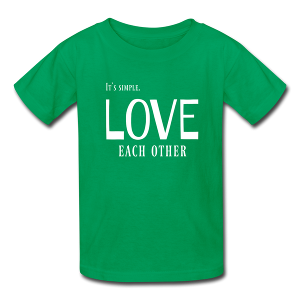 "Love Each Other" Kids' T-Shirt - kelly green