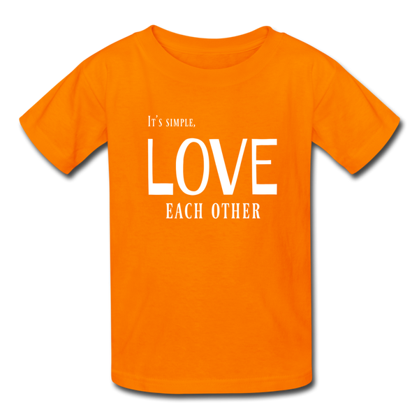 "Love Each Other" Kids' T-Shirt - orange