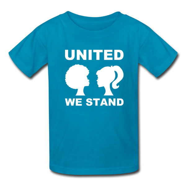 "United We Stand Girls" Kids' T-Shirt - turquoise