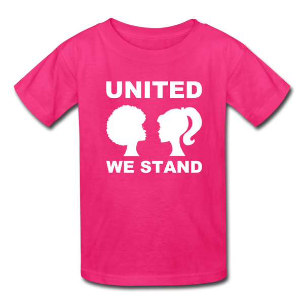 "United We Stand Girls" Kids' T-Shirt - fuchsia