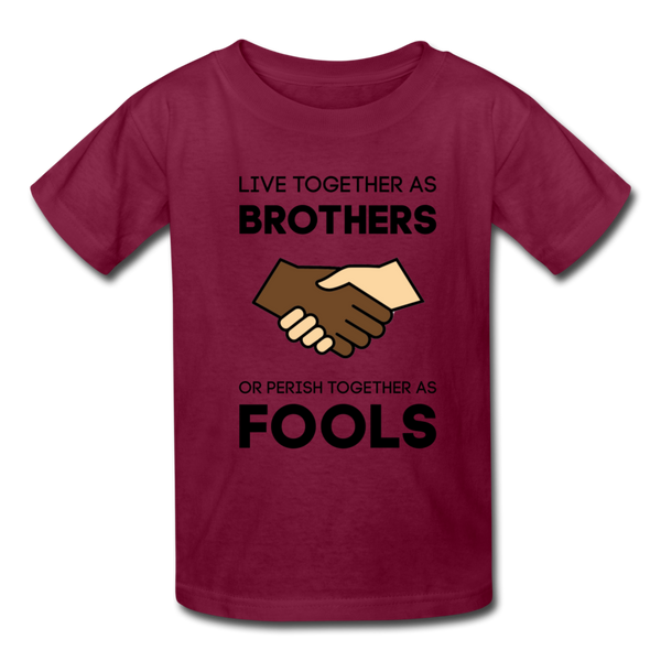 "Brothers" Kids' T-Shirt - burgundy