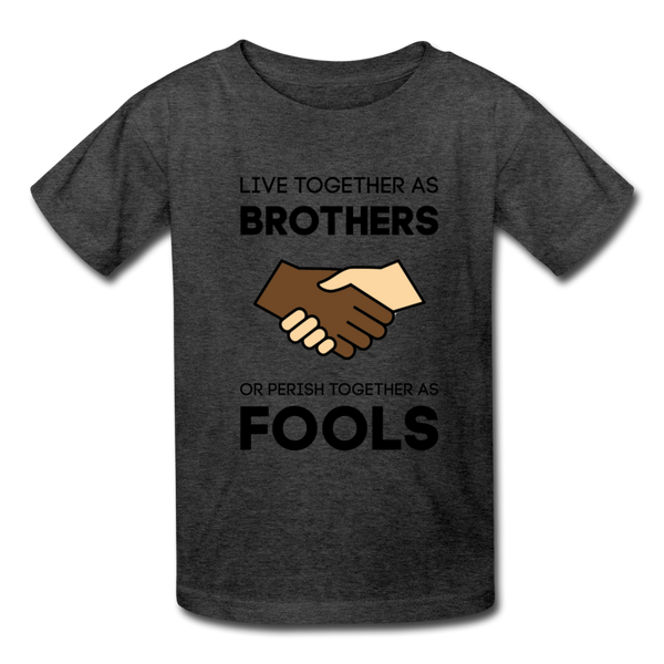 "Brothers" Kids' T-Shirt - heather black