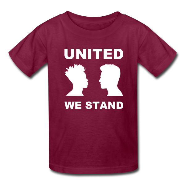 "United We Stand Boys" Kids' T-Shirt - burgundy