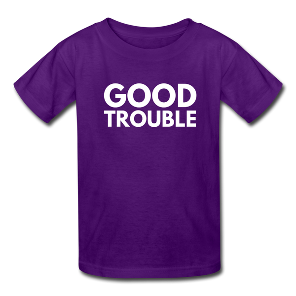 "Good Trouble" Kids' T-Shirt - purple