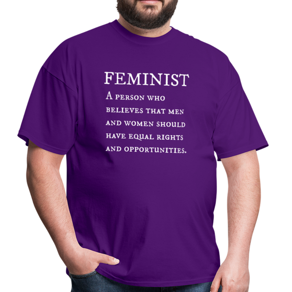"Feminist" Unisex Classic T-Shirt - purple