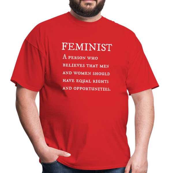 "Feminist" Unisex Classic T-Shirt - red