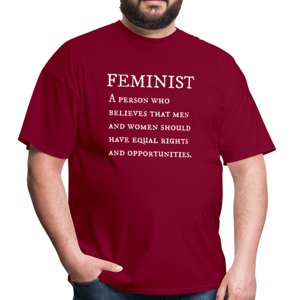 "Feminist" Unisex Classic T-Shirt - burgundy
