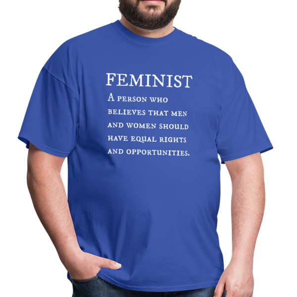 "Feminist" Unisex Classic T-Shirt - royal blue