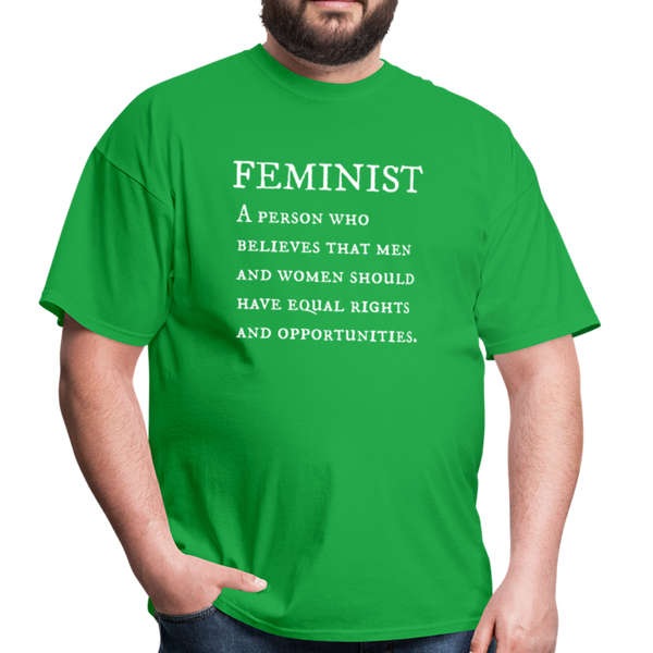 "Feminist" Unisex Classic T-Shirt - bright green
