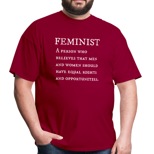 "Feminist" Unisex Classic T-Shirt - dark red