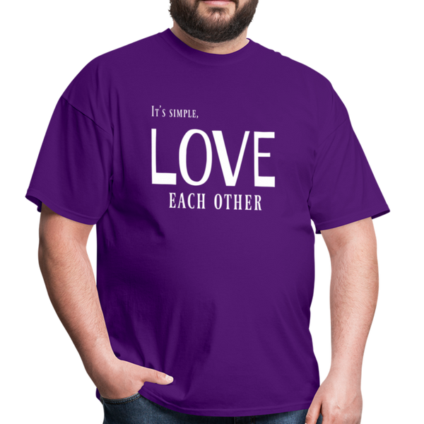 "Love Each Other" Unisex Classic T-Shirt - purple