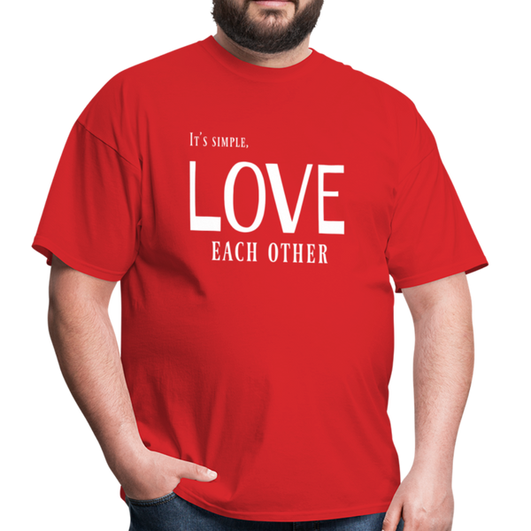 "Love Each Other" Unisex Classic T-Shirt - red