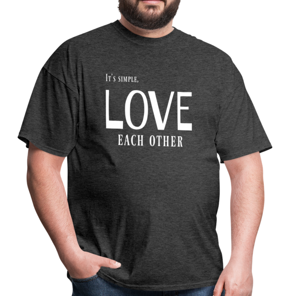 "Love Each Other" Unisex Classic T-Shirt - heather black