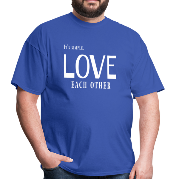 "Love Each Other" Unisex Classic T-Shirt - royal blue