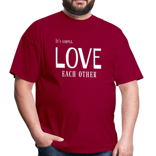 "Love Each Other" Unisex Classic T-Shirt - dark red