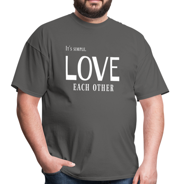 "Love Each Other" Unisex Classic T-Shirt - charcoal