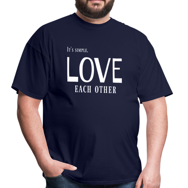 "Love Each Other" Unisex Classic T-Shirt - navy