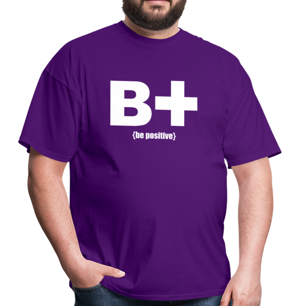 "Be Positive" Unisex Classic T-Shirt - purple
