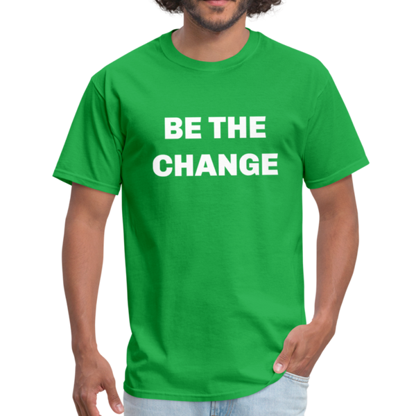 "Be The Change" Unisex Classic T-Shirt - bright green