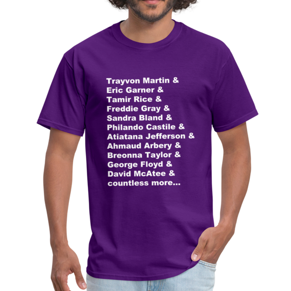 "Remember Their Names" Unisex Classic T-Shirt - purple