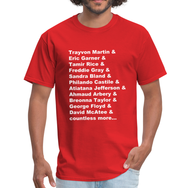 "Remember Their Names" Unisex Classic T-Shirt - red