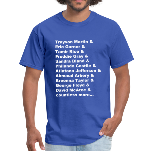 "Remember Their Names" Unisex Classic T-Shirt - royal blue