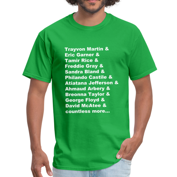 "Remember Their Names" Unisex Classic T-Shirt - bright green