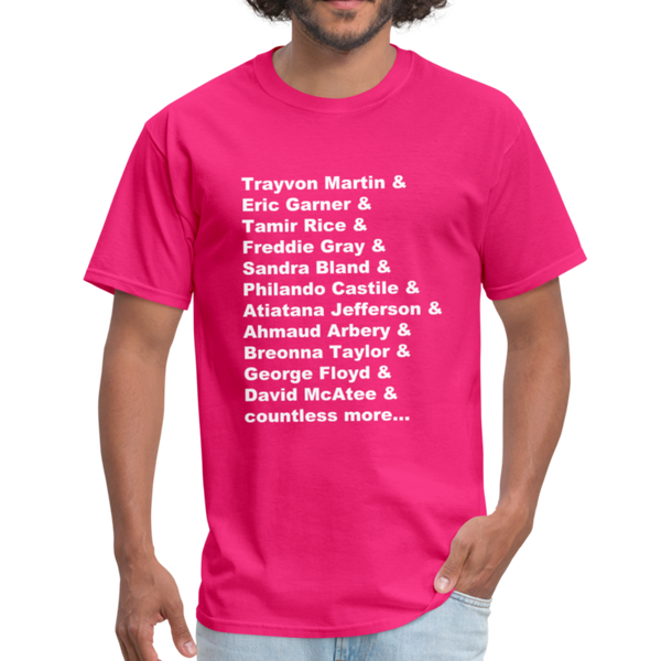 "Remember Their Names" Unisex Classic T-Shirt - fuchsia