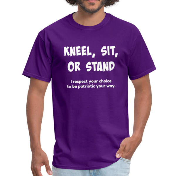 "Kneel, Sit, or Stand" Unisex Classic T-Shirt - purple