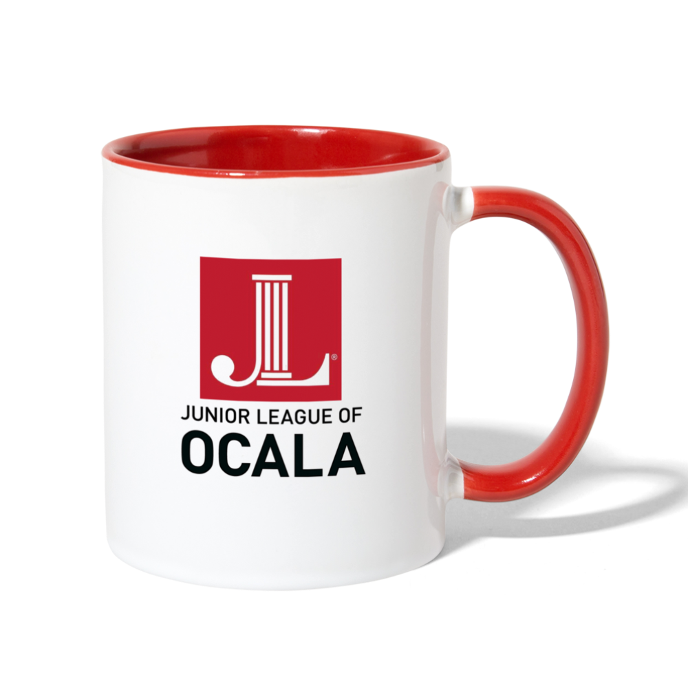 JL Ocala Contrast Coffee Mug - white/red
