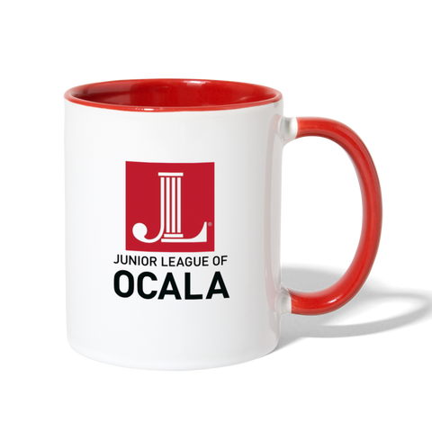 JL Ocala Contrast Coffee Mug - white/red