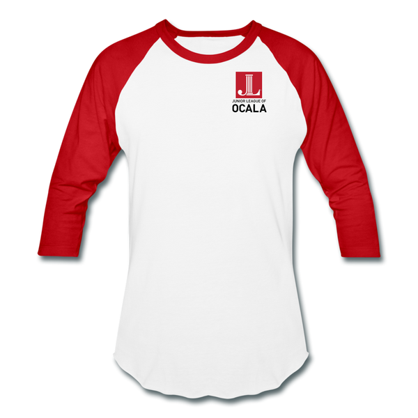 JL Ocala Unisex Baseball T-Shirt - white/red