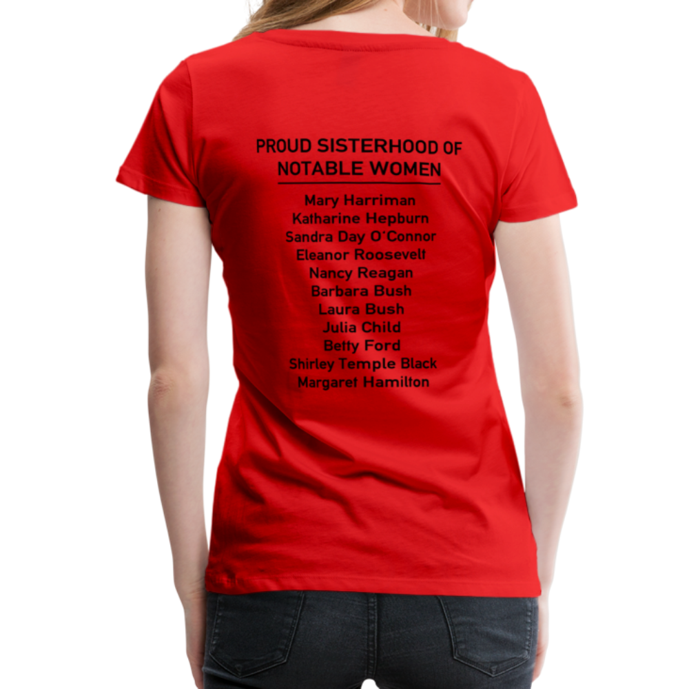 JLP "Notable Women" Women’s Premium T-Shirt - red