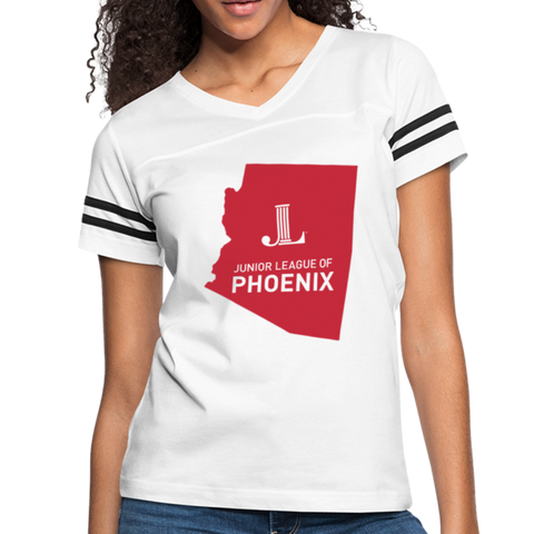 JLP "AZ State" Women’s Vintage Sport T-Shirt - white/black