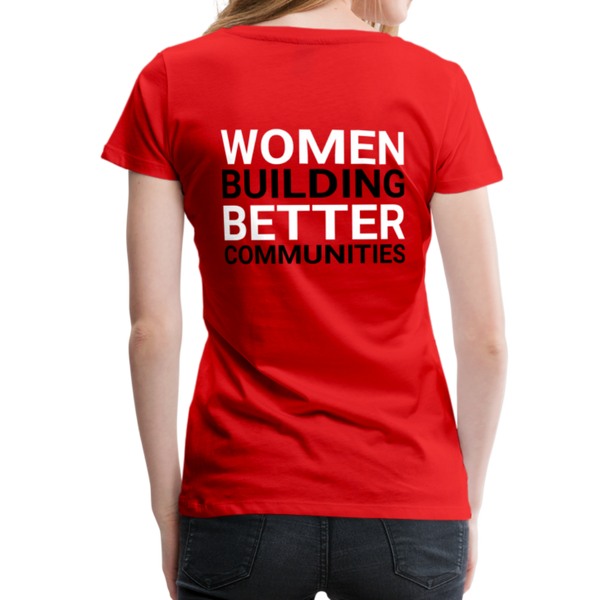 JLP "Better Communities" Women’s Premium T-Shirt - red