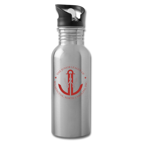 JL Wilmington, NC "Logo" Water Bottle - silver