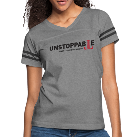 JL Wilmington, NC "Unstoppable" Women’s Vintage Sport T-Shirt - heather gray/charcoal