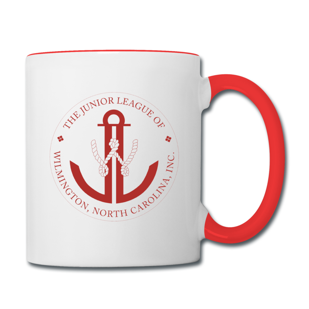 JL Wilmington, NC "Logo" Contrast Coffee Mug - white/red