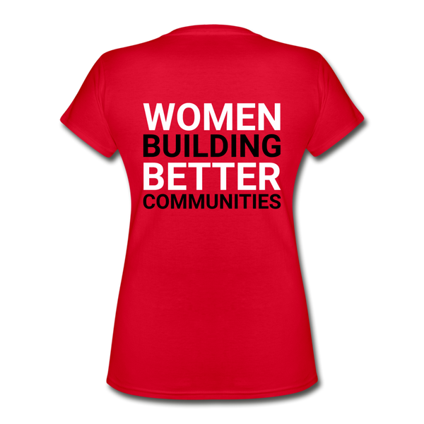 JLT "Better Communities" Women's V-Neck T-Shirt - red